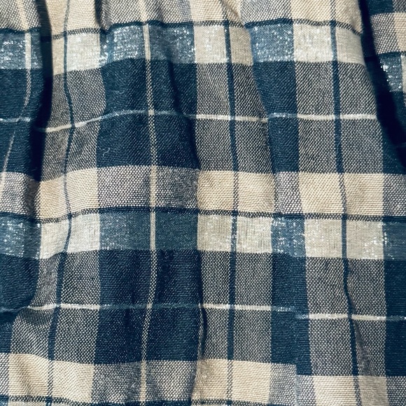 GANNI Ruched Check Blouse - Picture 2 of 5